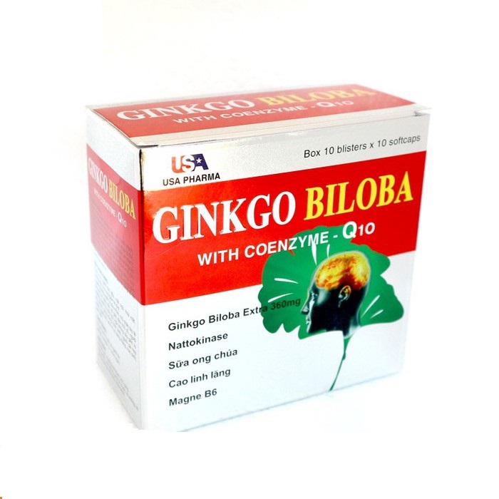 Hoạt huyết dưỡng não, bền thành mạch Ginkgo biloba 360mg hộp 100v
