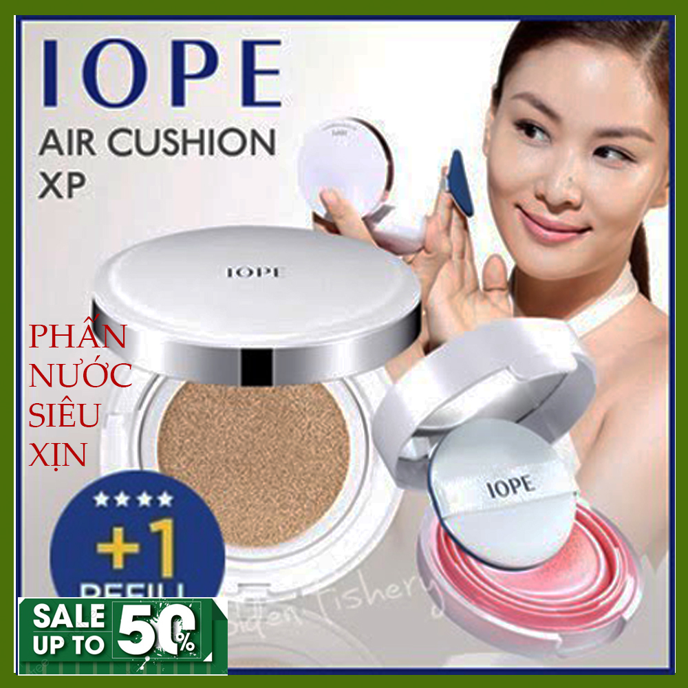 Phấn Nước Hàn Quốc - phấn nước I.O.P.E Siêu xịn, Siêu mịn tự nhiên,Dưỡng ẩm ,Cấp nước, ko đổ  dầu,ko bí da,Che mọi khuyết điểm, phù hợp khí hậu việt nam.