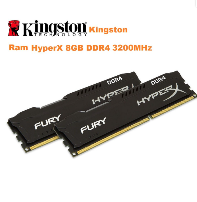 Ram Kingston HyperX Fury 8GB DDR4 3200MHz Chính Hãng (BH 36 tháng 1 đổi 1)