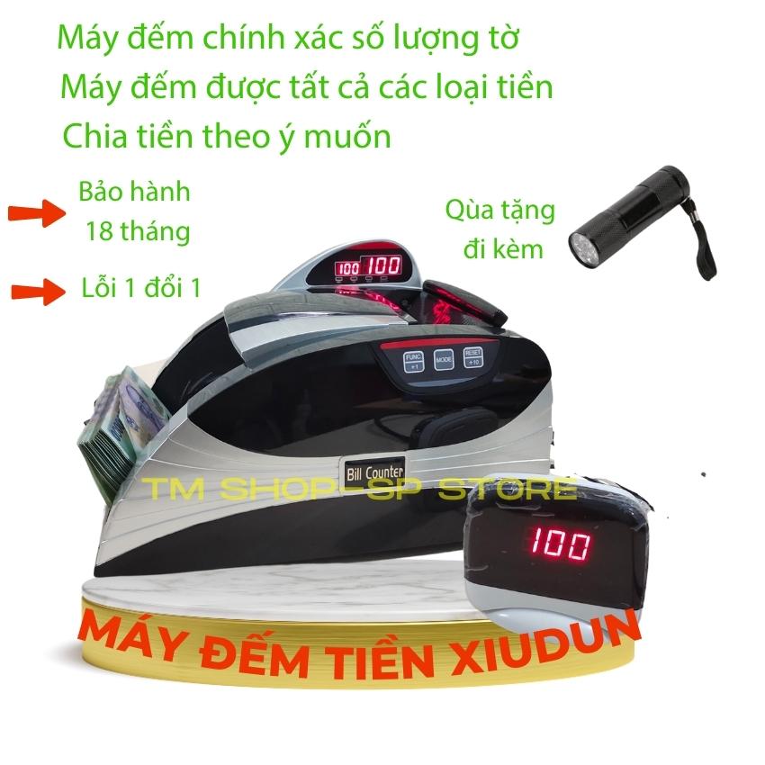 (TẶNG ĐÈN SOI TIỀN GIẢ) máy đếm tiền XIUDUN_2300C, máy đếm số lượng, nhỏ gọn siêu bền, đời máy 2022, máy đếm chính xác số lượng tờ, chia mẽ theo ý muốn