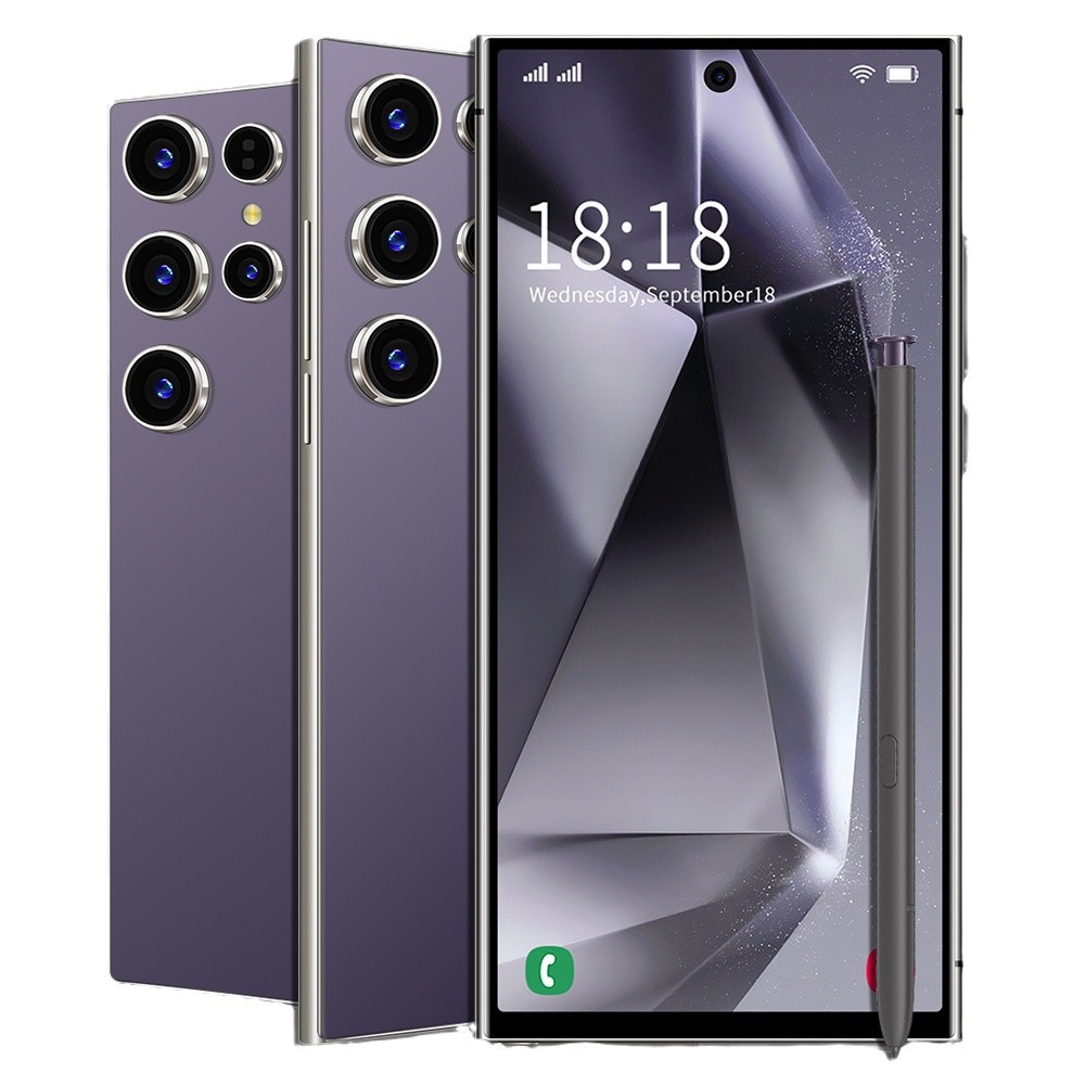 2024 S24 Ultra 7.3 Inch Android Mobile Phone Cheap 3G/4G/5G Phone 8Gb/256Gb Hd Full Screen Cheap Phone for Students Dual Sim with Pen Fingerprint Gps - 2