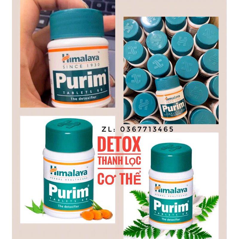 Himalaya Purim - Detox Thanh Lọc toàn Bộ Cơ Thể | Tablets 60 Viên