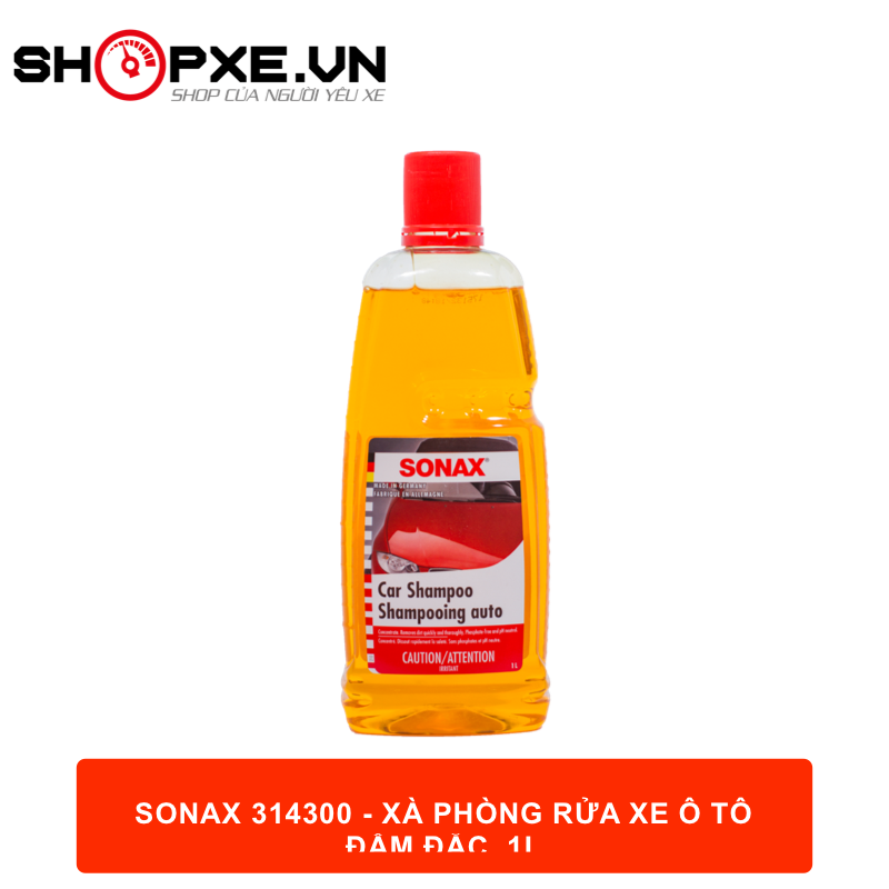 Xà phòng rửa xe ô tô dòng đậm đặc - Sonax gloss shampoo concentrate - 314300 1L