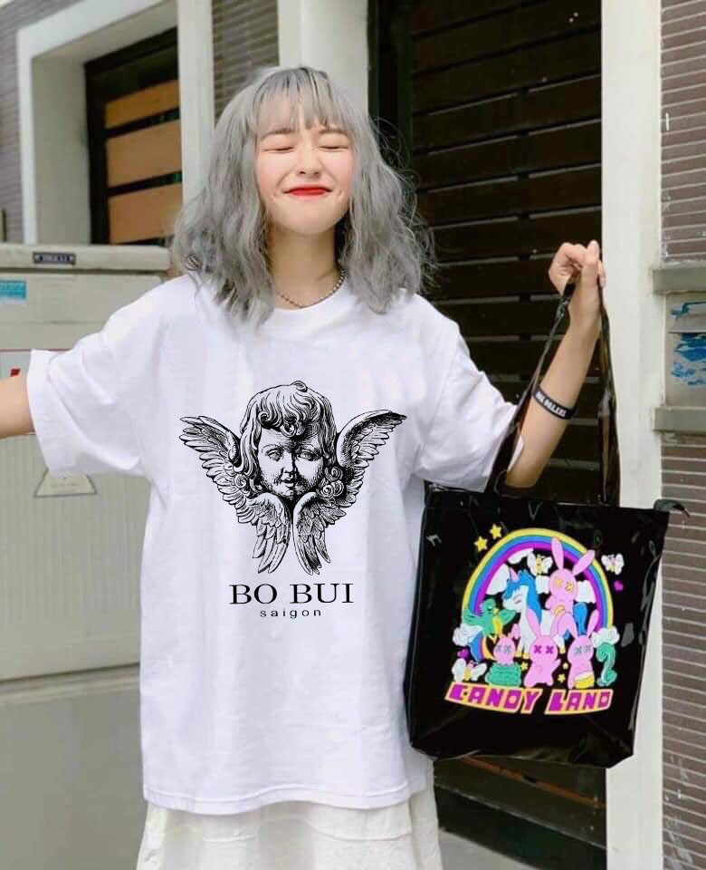 Áo thun BOBUI unisex , áo thun tay lỡ nam nữ bobui saigon - ATDN34