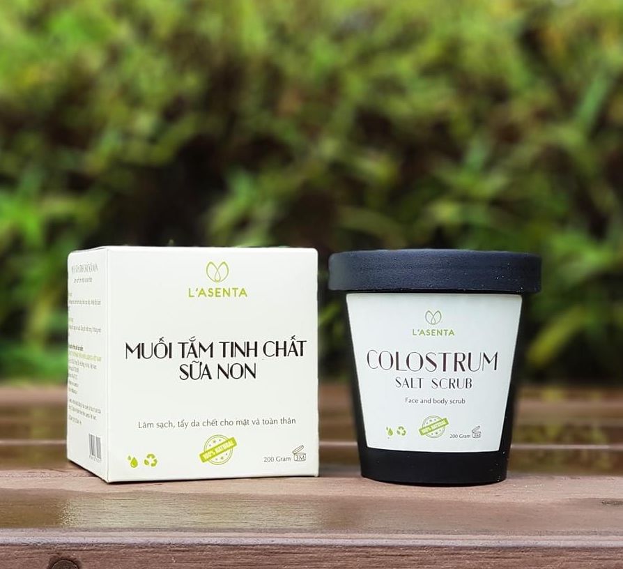 Muối tắm tinh chất sữa non lasenta xóa bỏ viêm nang lông hiệt quả