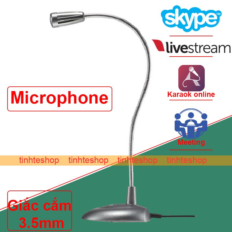 Micro cắm Máy tính bàn Laptop qua cổng 3.5mm Thu âm Chat voice Live stream Salar M3
