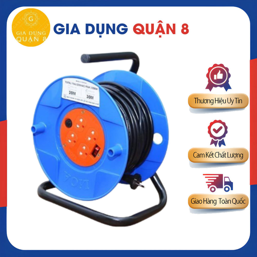 Ổ cắm kéo dài quay tay rulo lioa qt20-2-15a dây dài 20m - ổ cắm đa năng 3 ổ cắm 3 chấu thiết kế chắc chắn tiện dụng