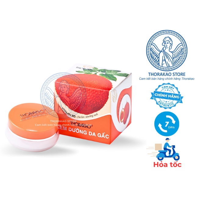 Kem Dưỡng Da Gấc Thorakao 3g Cân Bằng Độ Ẩm, Dưỡng Da Mềm Mại, Sáng Mịn - Thorakao Store.