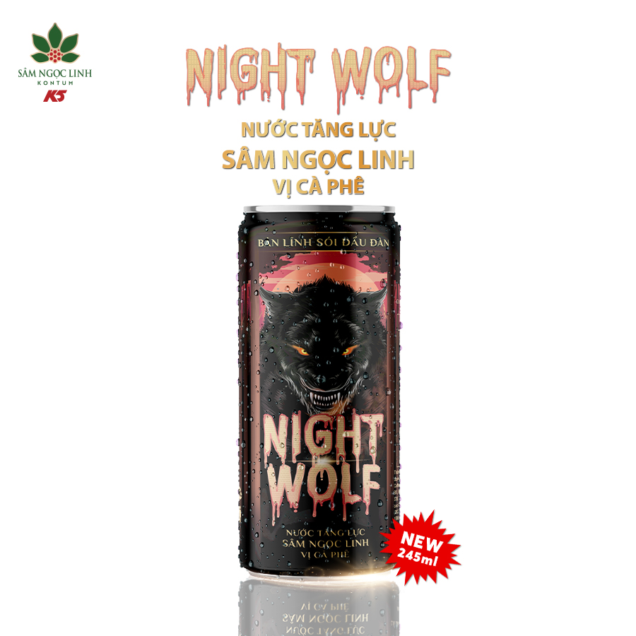 Nước tăng lực night wolf vị cà phê lon lẻ 245ml