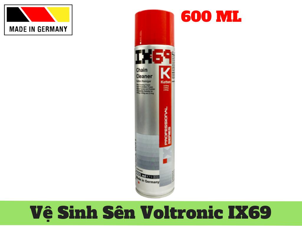 Chai Vệ Sinh Sên Nhập Đức VOLTRONIC IX69 600ml dành cho xe máy, xe địa hình, off-road khả năng tẩy rửa tốt