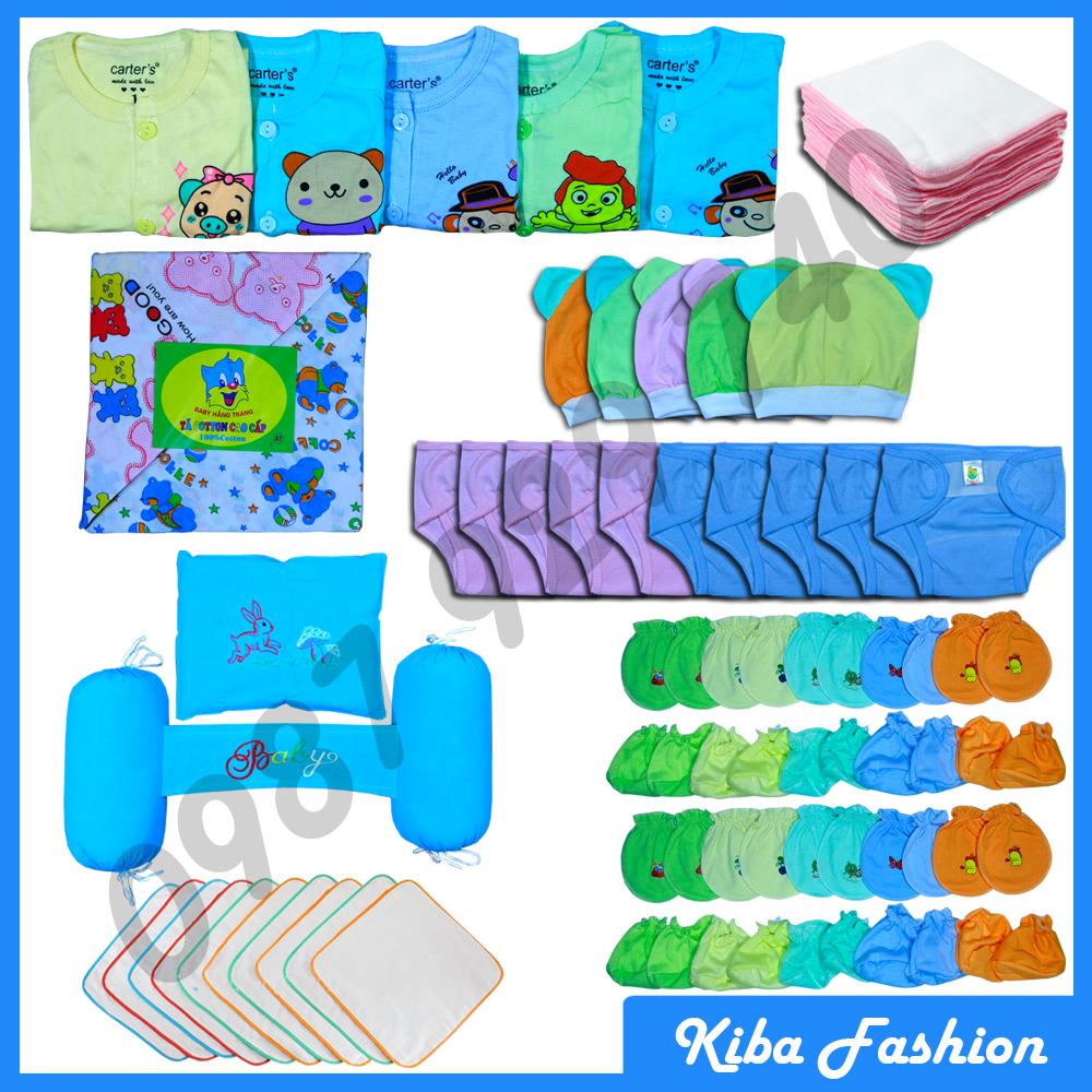 Combo 72 món đồ dùng cho bé sơ sinh từ 2- 8kg 72admkf - kiba fashion