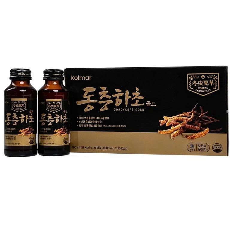 [SALE SỐC] Nước Đông Trùng Hạ Thảo Gold Kolmar 10 chai x 100ml