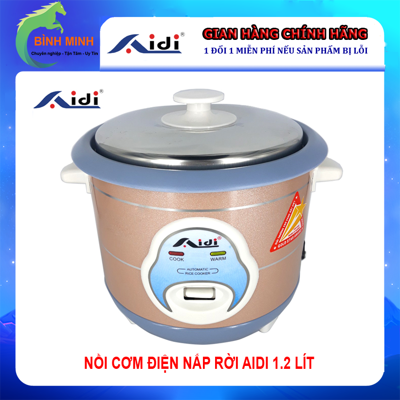 Nồi cơm điện 1.2 lít, 1.8 lít aidi mr-sm 07f 2-4 người ăn - chống dính - hàng chính hãng