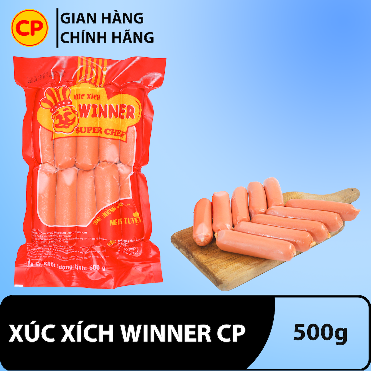 Xúc xích winner 500g - xúc xích tươi cp