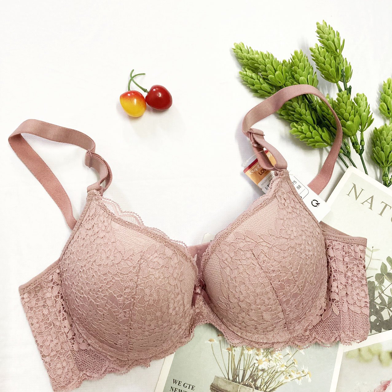 Áo ngực lovely ren mút ép dày siêu nâng Áo lót có gọng cài 3 - AL1211