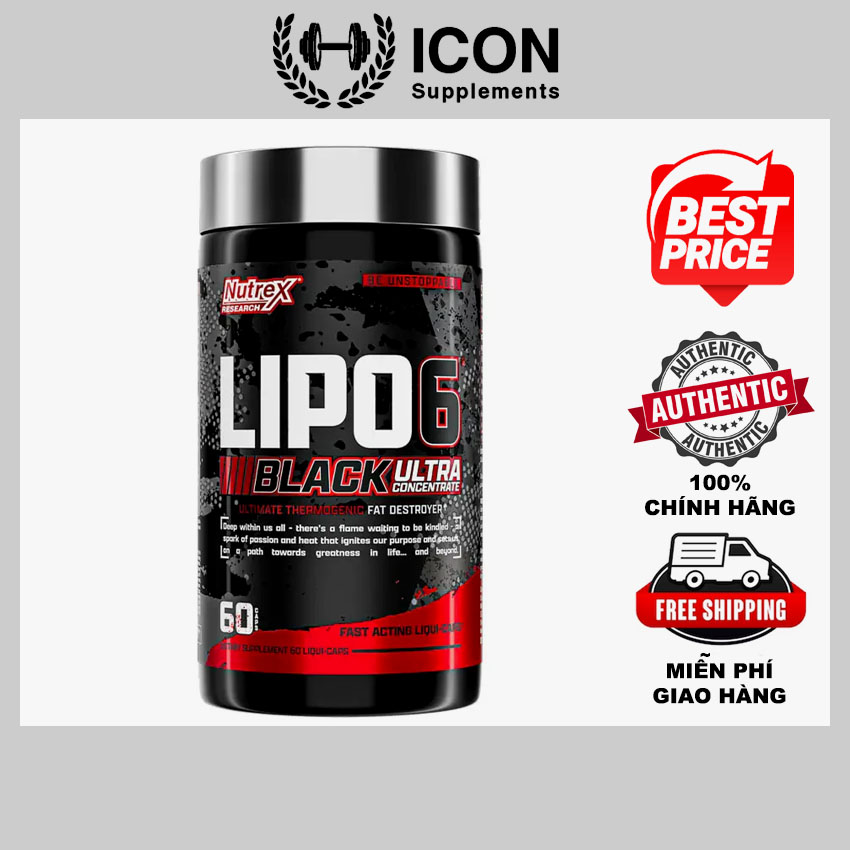 Thực phẩm bổ sung Nutrex Lipo 6 Black Ultra (60 viên)