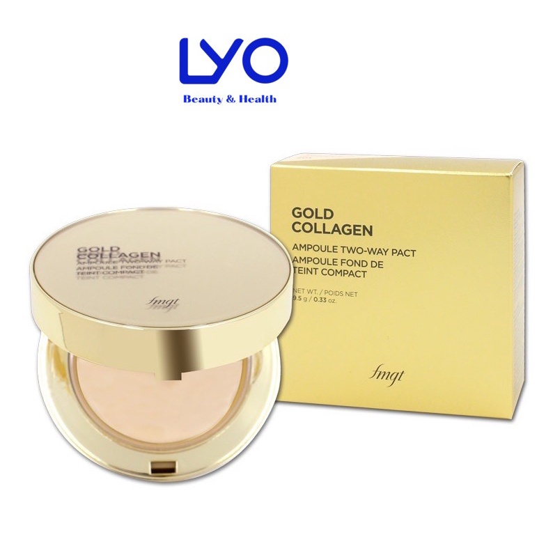 Phấn phủ nén Gold Collagen Ampoule Two-Way Pact The Face Shop Fmgt SPF40 Pa++ 9,5g