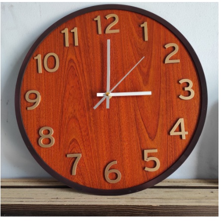 Đồng hồ gỗ treo tường trang trí nội thất cho gia đình văn phòng làm việc nhà hàng, khách sạn, homestay