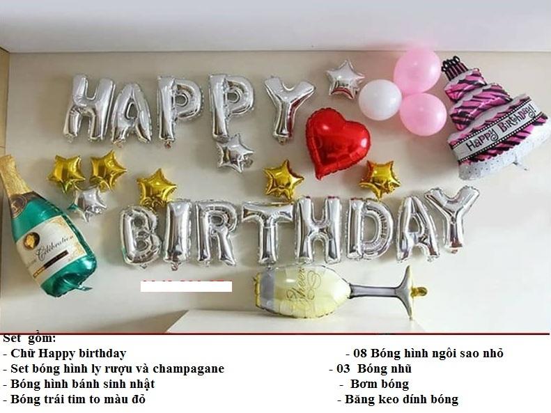 sale !!sale!! SET BÓNG BAY TRANG TRÍ SINH NHẬT người lớn ( nhiều mẫu)
