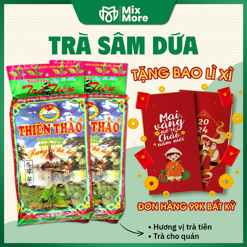 Trà sâm dứa Thiên Thảo 300g lᴏại 1 hương vị trà tiên, chè pha trà đá, nóng thơm ngon, giá tốt, trà miền nam được ưa chuộng Mixmore
