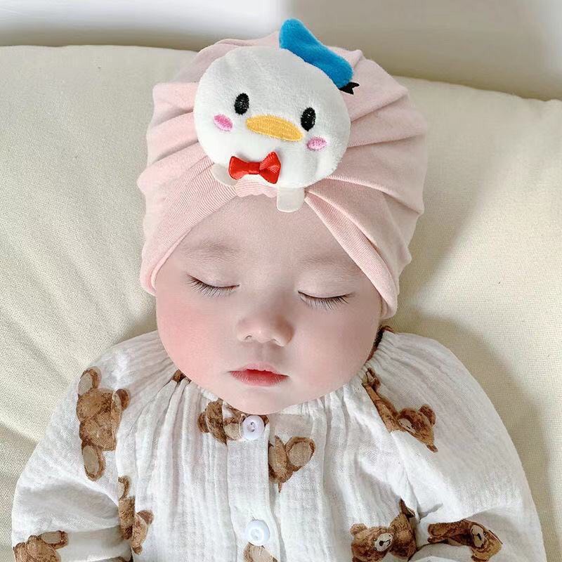 Mũ tu ban bé gái- nón tuban họa tiết hình thú cho bé sơ sinh 0-24 tháng