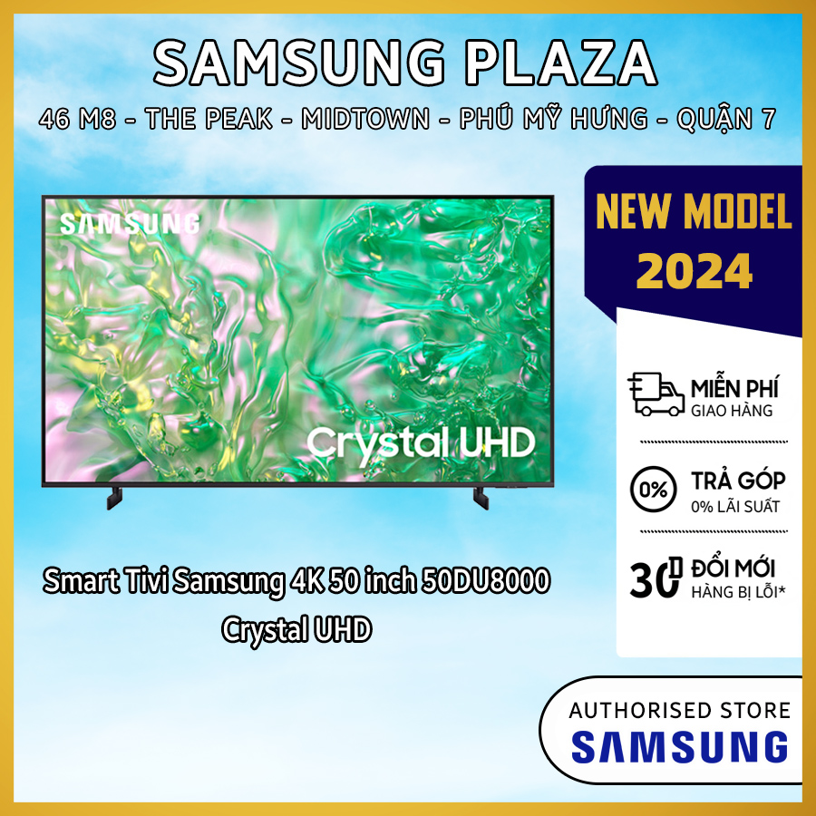 Smart Tivi Samsung 4K 50 inch 50DU8000 Crystal UHD