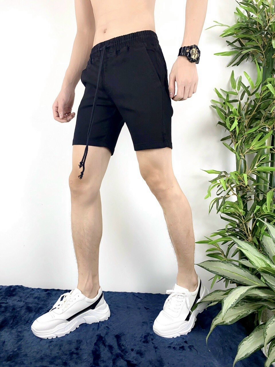 Quần short kaki thun dây rút QS16501