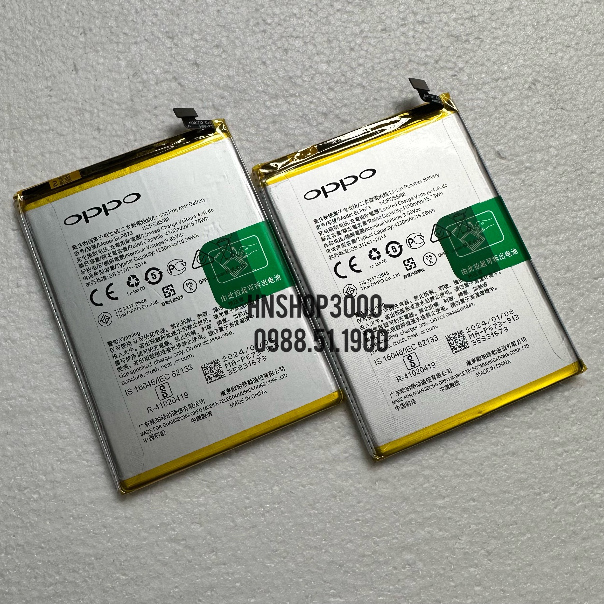 Pin oppo a5s/ a3s/ a5/ a7/ a12/ a31 2020 blp673 4230mah zin chính hãng- bảo hành 6 tháng