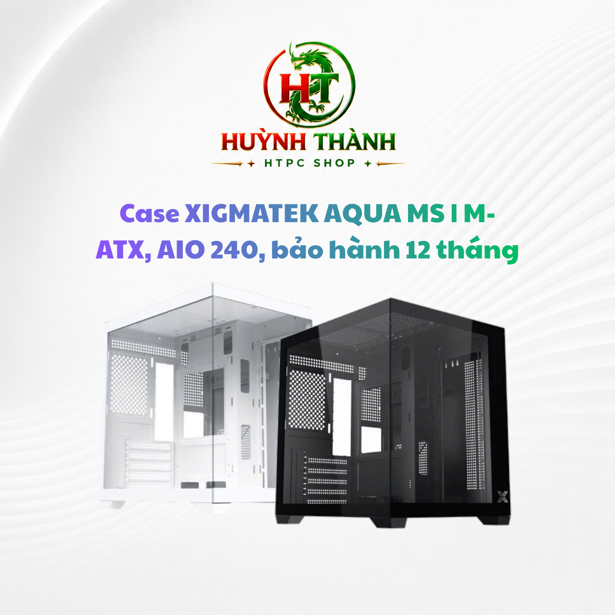 Case XIGMATEK AQUA MS | M-ATX, AIO 240, bảo hành 12 tháng