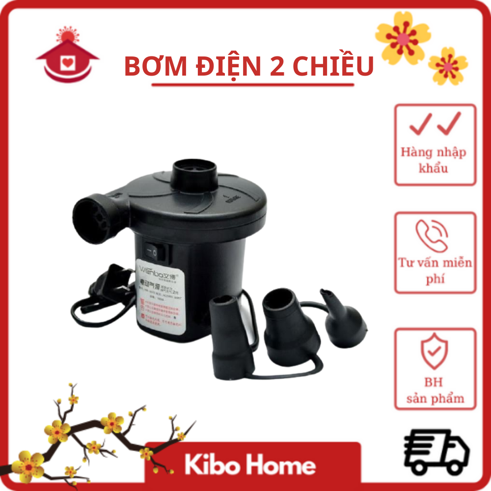 Máy Bơm Điện Mini 2 Chiều Hút Chân Không Bơm Mạnh Tiện Lợi, Gọn Nhẹ Sử Dụng Bơm Phao Bơi, Bể Bơi, Nhà Hơi