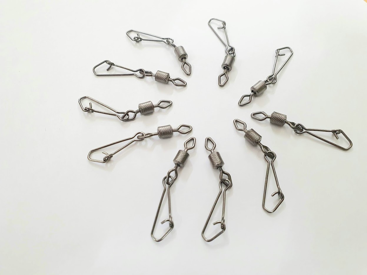 Bộ 10 cái khóa thép ma ní chéo tùy chọn size loại 1 vòng tải cá 35kg-ĐỒ CÂU CÁ ĐỨC NGUYÊN [Shop đồ câu cá uy tín]