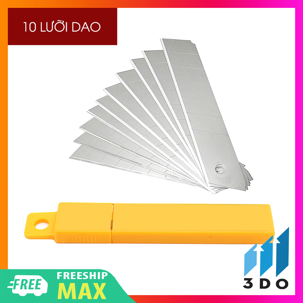 Bộ 10 lưỡi dao rọc giấy - Dao rọc giấy cao cấp