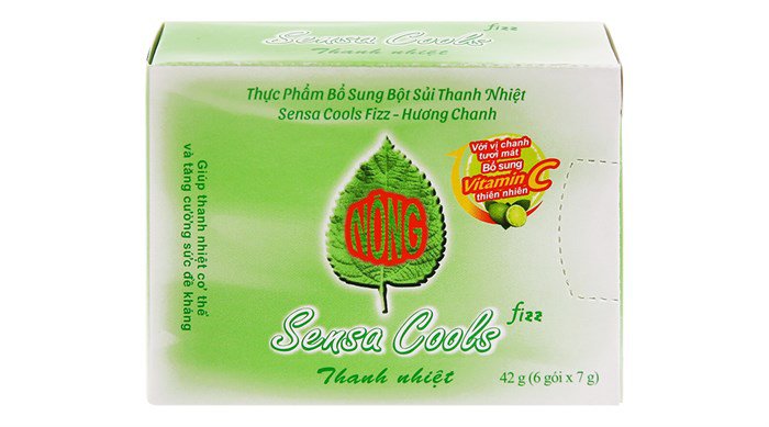 Bột sủi thanh nhiệt sensacol / sensa cools hộp 6 gói giảm nhiệt miệng