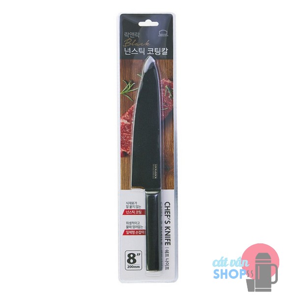 Dao nhà bếp phủ lớp chống dính LocknLock Chef&Knife dài 330mm màu đen CKK311