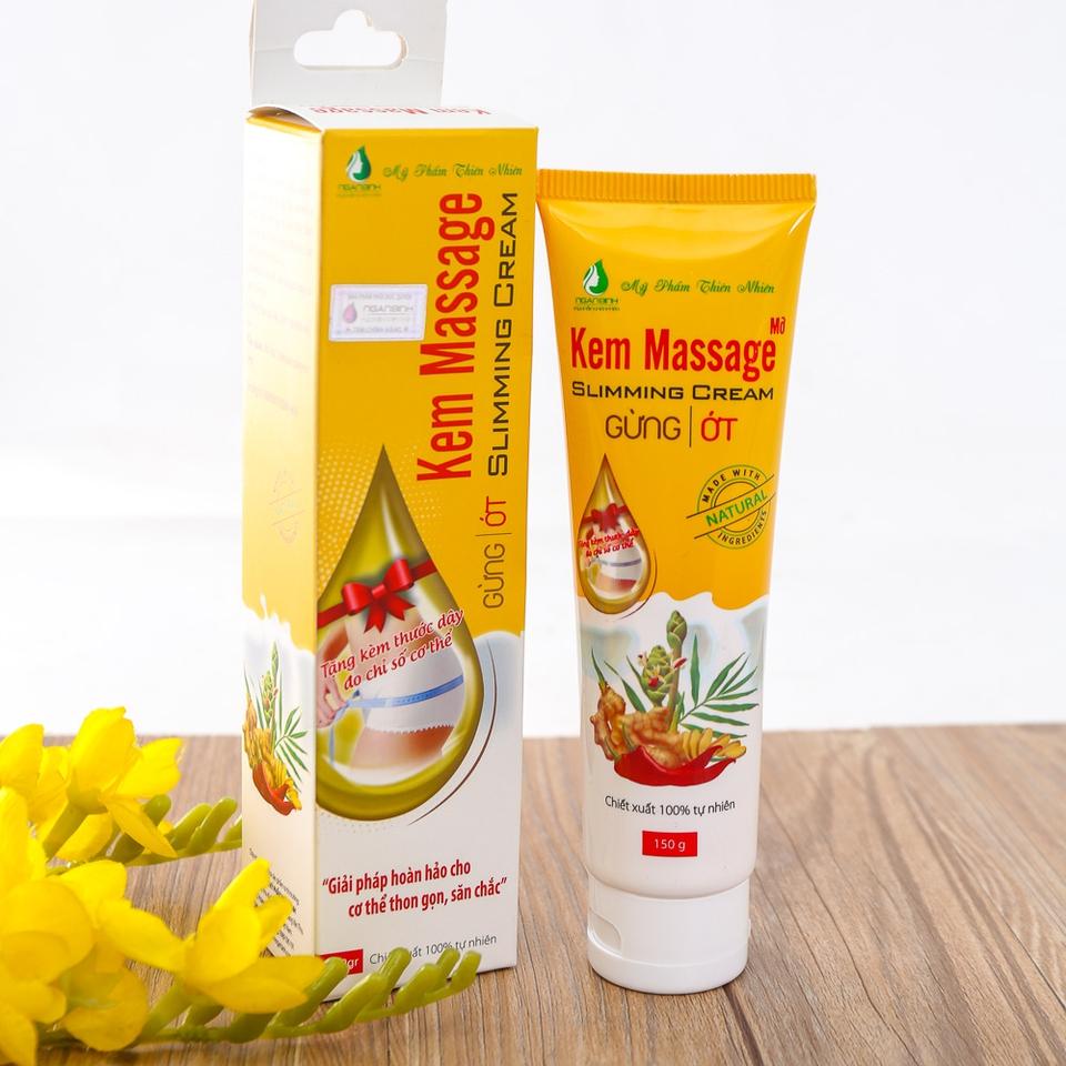 Kem bôi giảm mỡ toàn thân kem massage tan mỡ gừng và ớt ngân bình 150g hiệu quả