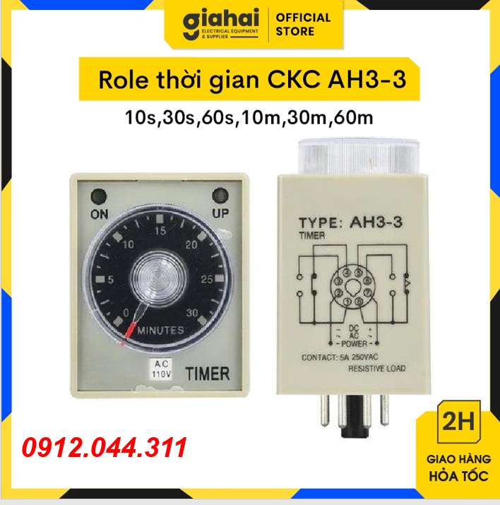 Role thời gian ckc ah3-3 tặng kèm đế tbd12