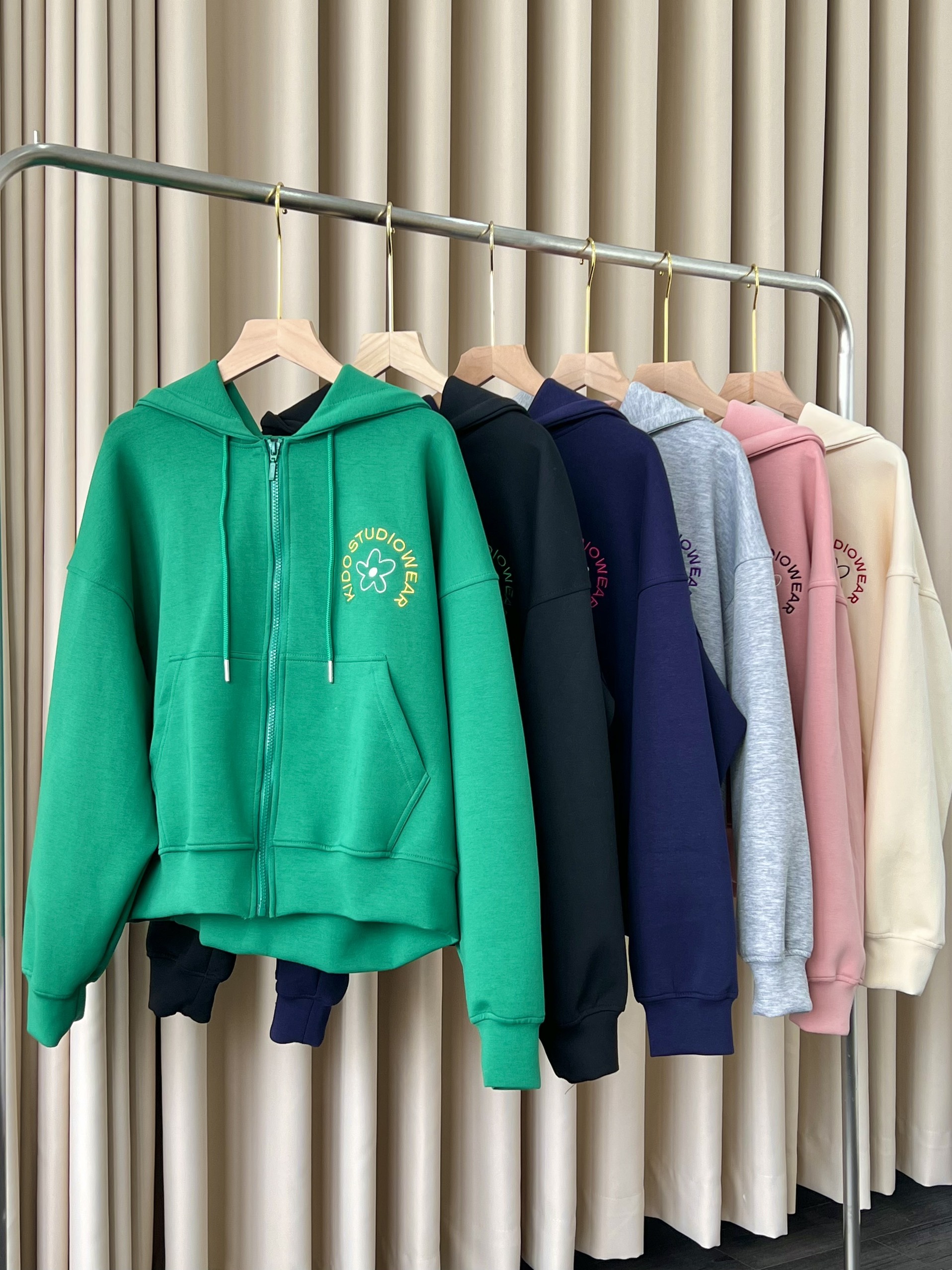 Áo khoác dây kéo có nón kdsw zip hoodie