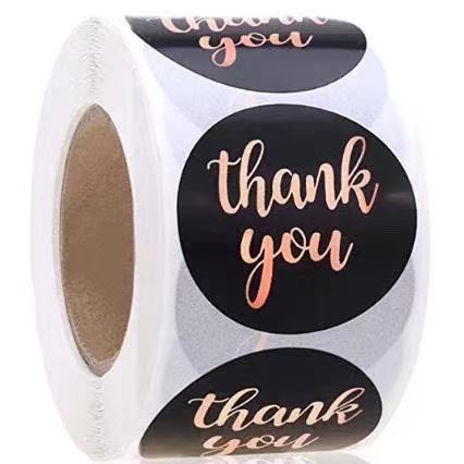 Giá xưởng- cuộn 500 sticker thank you 3.8cm tem dán trang trí xinh xắn