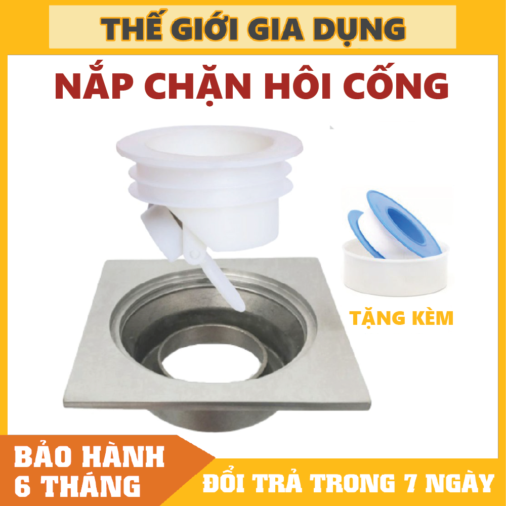 Nắp Chống Mùi Hôi Cống Tặng Cao Su Non, Ngăn Mùi Thoát Sàn, Ngăn Côn Trùng