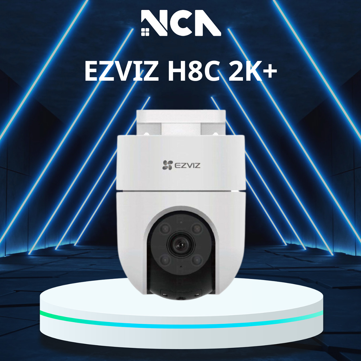 Camera wifi ezviz h8c 2k+ - quay xoay 360 độ, tự động theo dõi chuyển động thông minh, đàm thoại 2 chiều, chuẩn ip66, set góc quay cố định