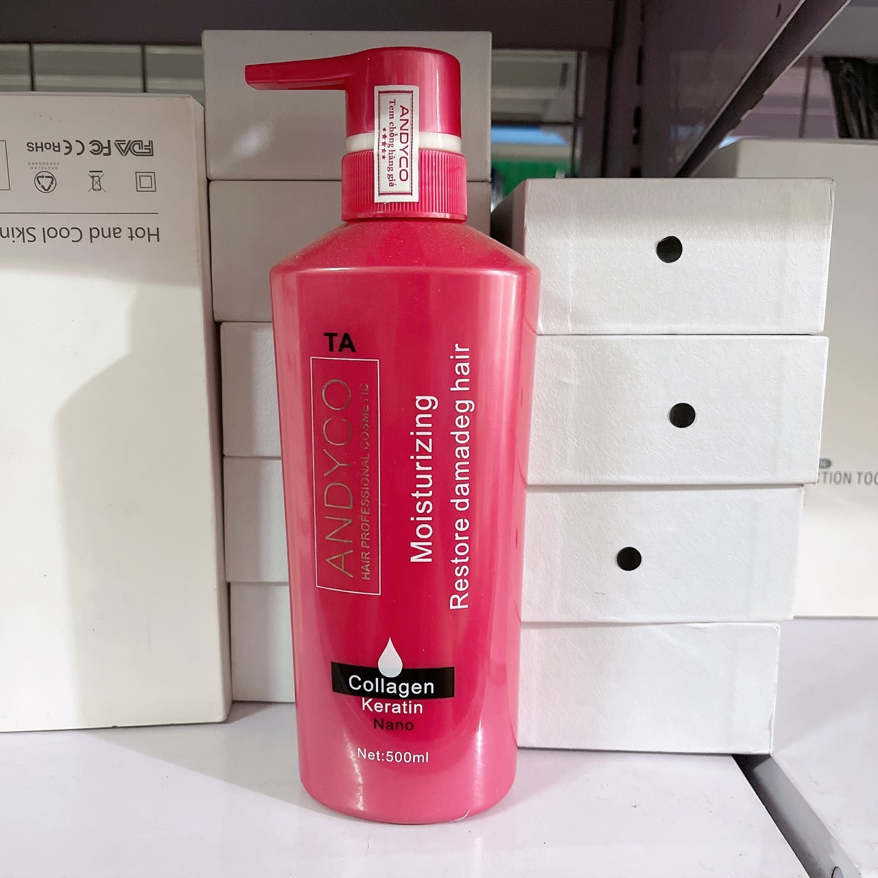 [Giá hủy diệt] [Chính hãng] Siêu Phục hồi tóc Collagen & Keratin Andyco chai 500ml