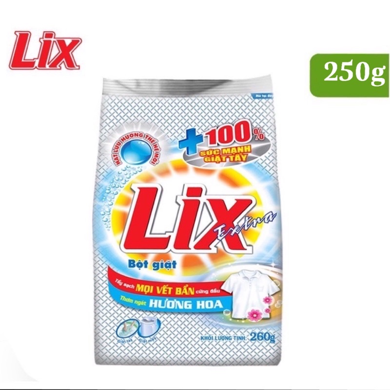 Bột Giặt Lix Extra Hương Hoa 250g - Tẩy Sạch Vết Bẩn Cực Mạnh