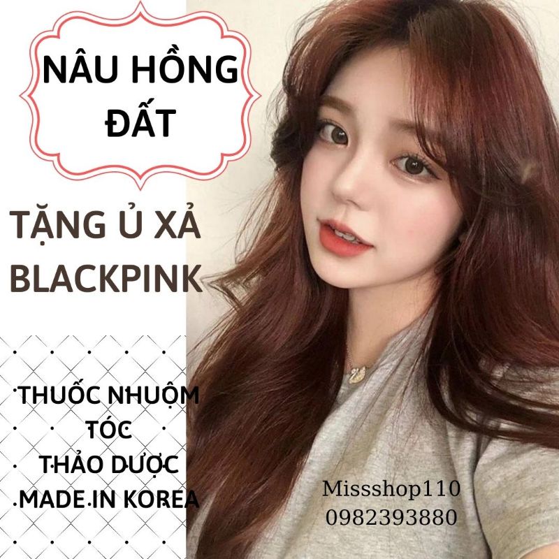 Thuốc nhuộm tóc màu nâu hồng đất thảo dược hàn quốc