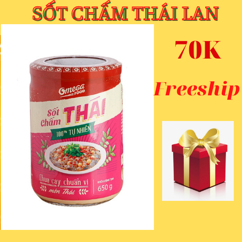 Sốt chấm thái lan dùng chấm hải sản tươi sống sốt trộn gỏi chua cay đậm đặc omega food chai 650gam