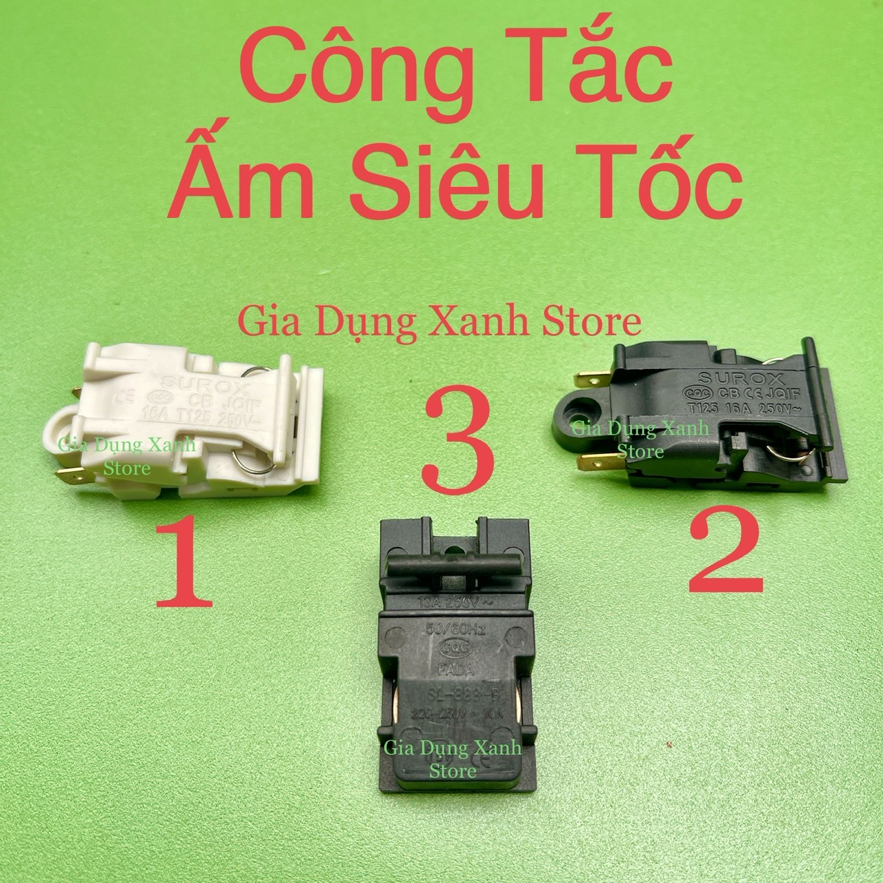 Công Tắc Ấm Đun Siêu Tốc chịu nhiệt 16A Dùng cho các hãng SUNHOUSE/PHILIPS/TOSHIBA/MIDEA/KANGAROO/DE