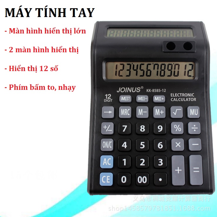 Máy tính cầm tay 12 số 2 màn hình - Màn hình hiển thị lớn