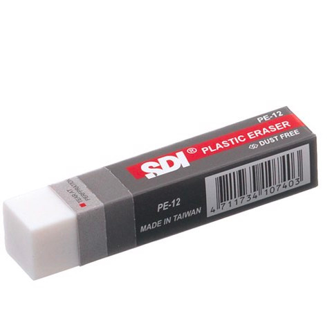 Gôm tẩy bút chì đen - trắng chất lượng cao sdi pe-10 pe-12