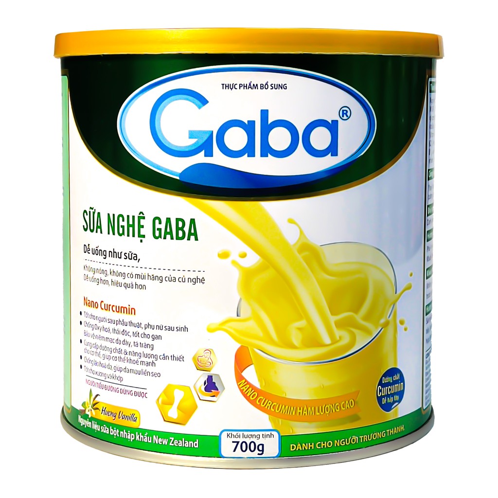 Sữa nghệ Gaba Curcumin giảm đau dạ dày, tá tràng, lợi sữa, đẹp da