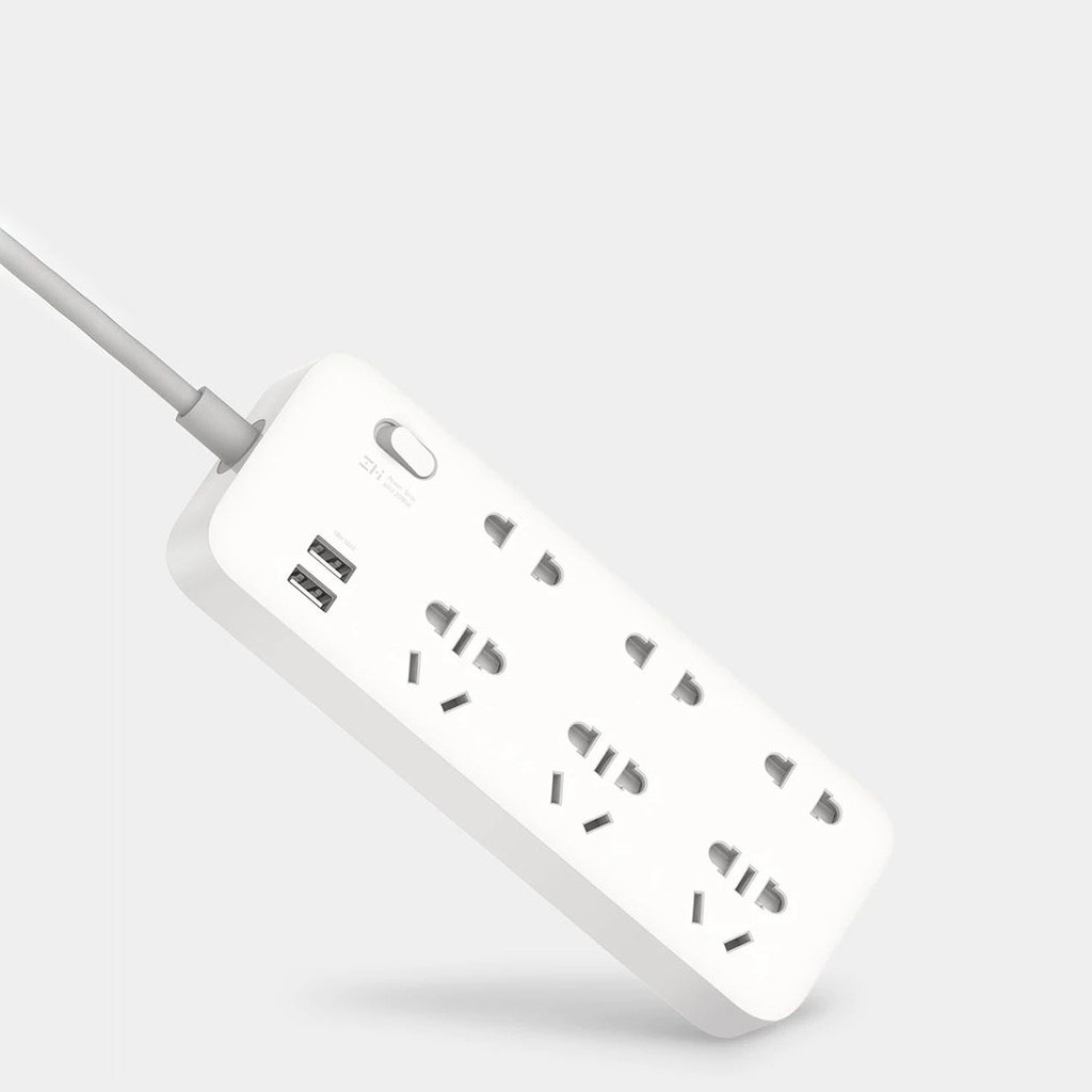 Ổ cắm điện xiaomi zmi cx05 power strip 6 cổng nguồn 2 cổng usb sạc nhanh 18w