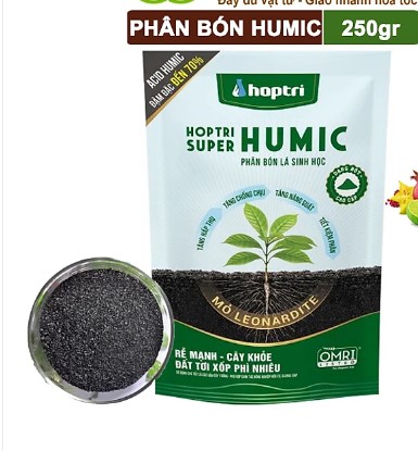 Phân Bón Humic Hợp Trí, 250gr, Hữu Cơ Sinh Học, Giúp Ra Rễ, Cải Tạo Đất, Tăng Năng Suất 250g